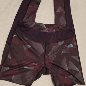 The North Face Flashdry Leggings Purple Blue Geometric Women's Size M Tights